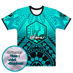 T-SHIRT OHANA - UNISEXE - MOTIF BLEU/NOIR
