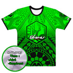 T-SHIRT OHANA - UNISEXE - MOTIF VERT/NOIR