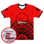 T-SHIRT OHANA - UNISEXE - MOTIF ROUGE/NOIR
