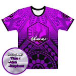 T-SHIRT OHANA - UNISEXE - MOTIF MAUVE/NOIR