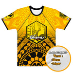 T-SHIRT OHANA - UNISEXE - MOTIF JAUNE/NOIR