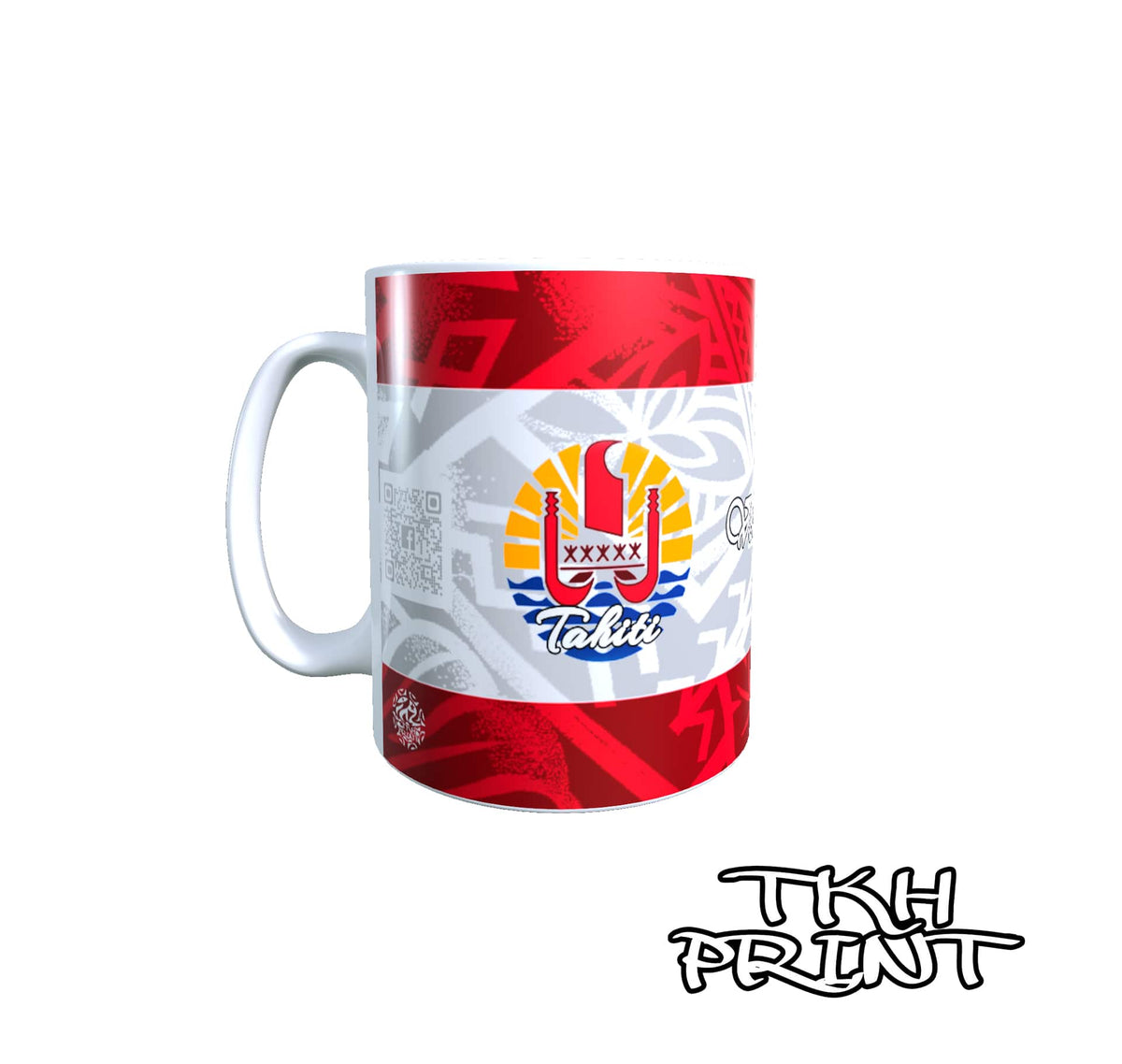 Mug Personnalisé Céramique Blanc Avec Drapeau Tibet - Moderne, Fabriqué En France