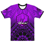 T-SHIRT OHANA - UNISEXE - MOTIF MAUVE/NOIR
