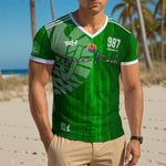 MAILLOT COL V - HOMME - NUNAA MAOHI - TAHITI VERT