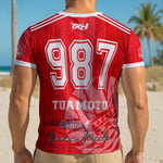 MAILLOT COL V - HOMME - NUNAA MAOHI - TAHITI ROUGE