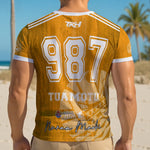 MAILLOT COL V - HOMME - NUNAA MAOHI - TAHITI JAUNE