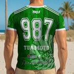 MAILLOT COL V - HOMME - NUNAA MAOHI - TAHITI VERT