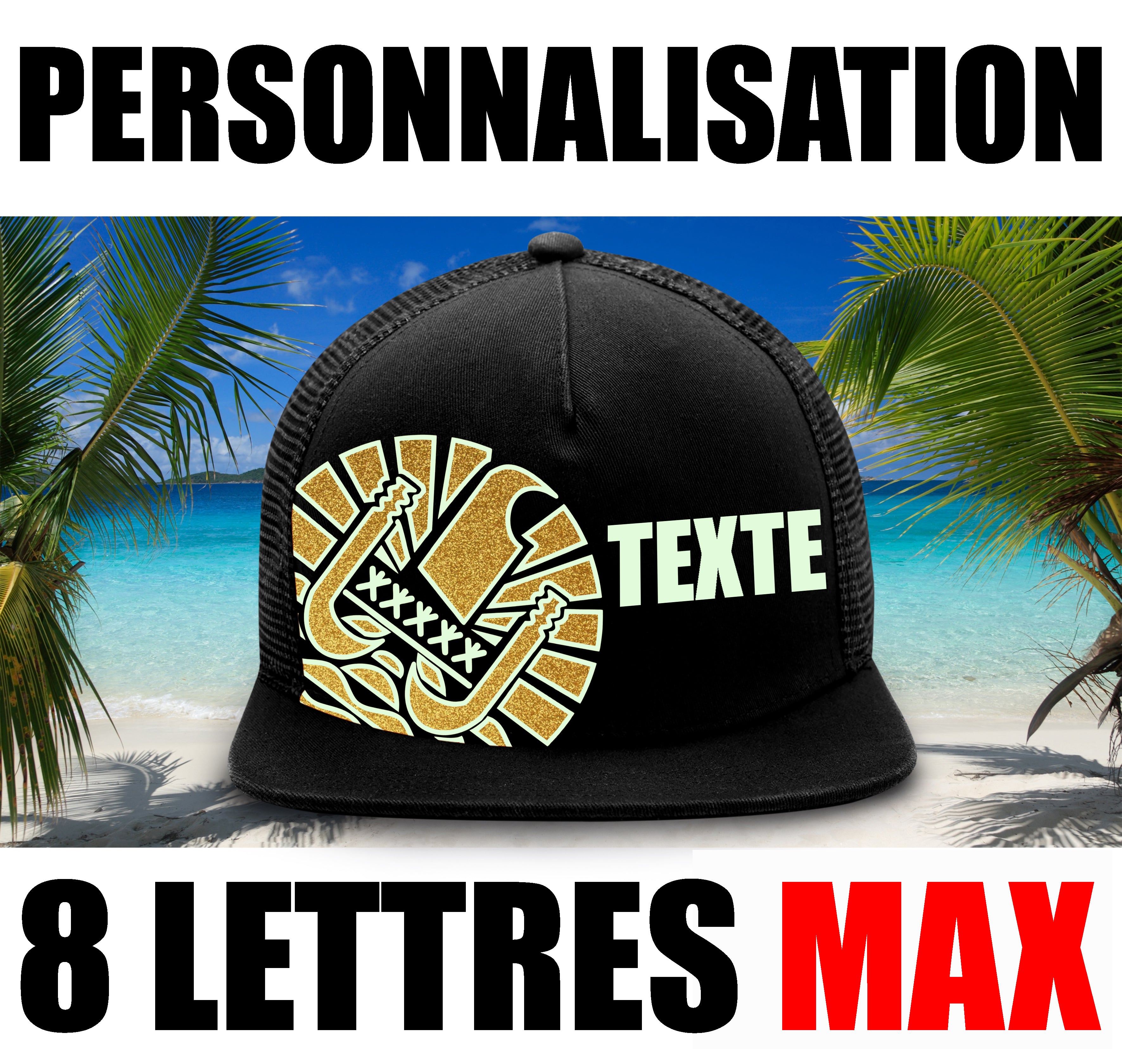 PERSONNALISATION - TEXTE - 8 LETTRES MAX