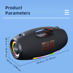ZEALOT-S89 250W haut-parleur Bluetooth portable haut volume étanche 48000mAh sans fil TWS subwoofer Suporrt USB / TF / AUX RGB lumière.