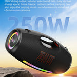 ZEALOT-S89 250W haut-parleur Bluetooth portable haut volume étanche 48000mAh sans fil TWS subwoofer Suporrt USB / TF / AUX RGB lumière.