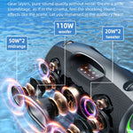 ZEALOT-S89 250W haut-parleur Bluetooth portable haut volume étanche 48000mAh sans fil TWS subwoofer Suporrt USB / TF / AUX RGB lumière.