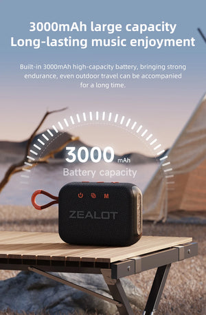 ZEALOT-S75 haut-parleur Bluetooth sans fil haut-parleur étanche Portable haut-parleurs extérieurs Sport basse son Mini caisson de basses