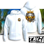 SWEATSHIRT ZIP KING - HOMME - GOLDEN/SILVER