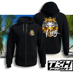 SWEATSHIRT ZIP KING - HOMME - GOLDEN/SILVER