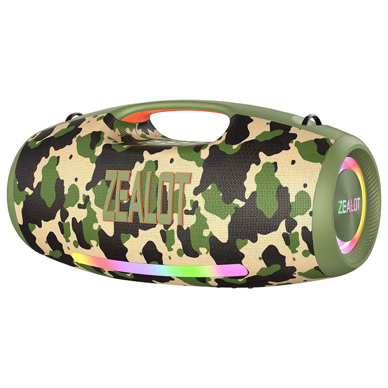 ZEALOT-S89 250W haut-parleur Bluetooth portable haut volume étanche 48000mAh sans fil TWS subwoofer Suporrt USB / TF / AUX RGB lumière.