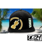 Casquette Snapback à Filet Noir - KANAKY Phosphorescente