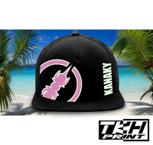 Casquette Snapback à Filet Noir - KANAKY Phosphorescente