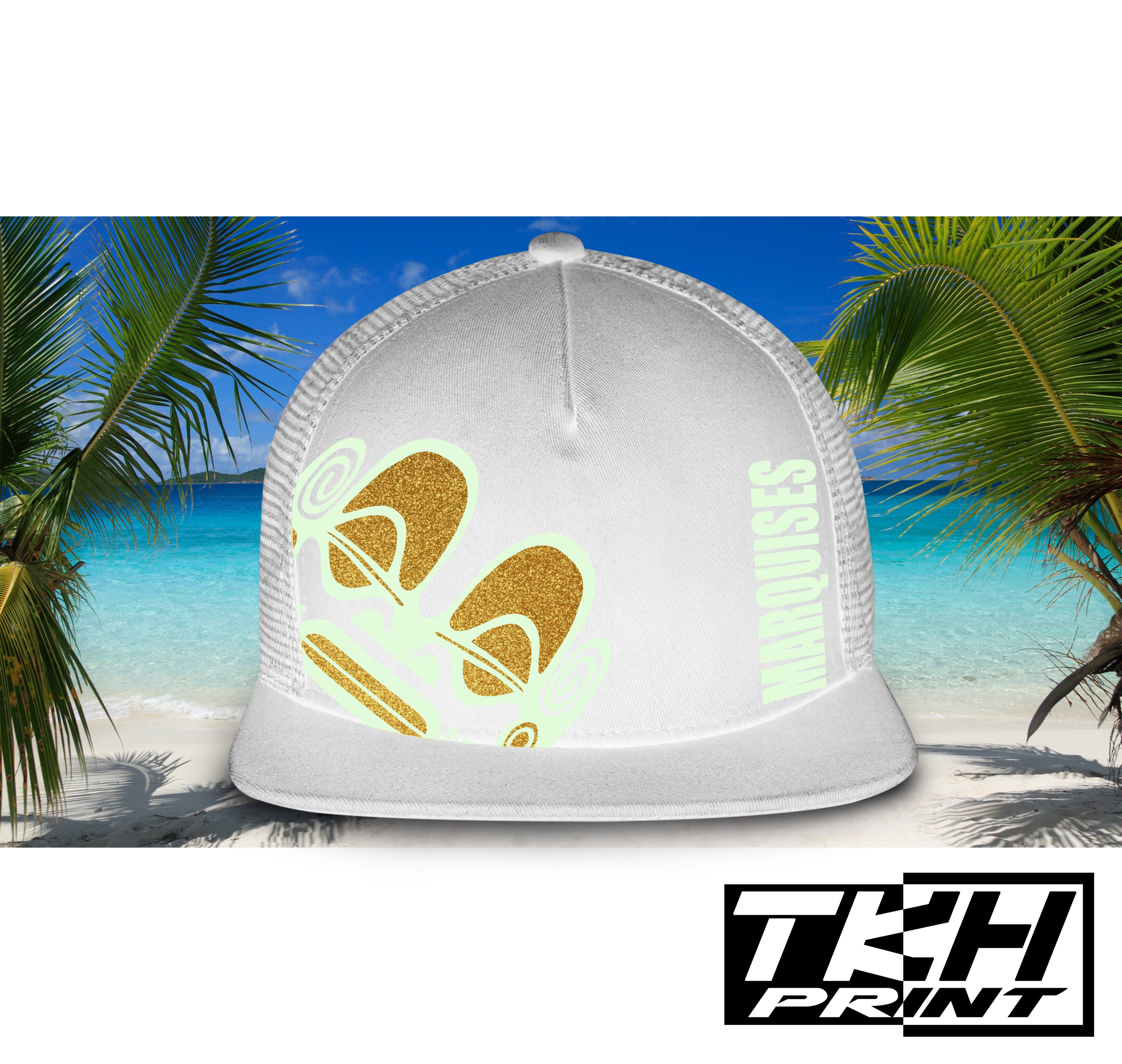 Casquette Snapback à Filet Blanc - MARQUISES Phosphorescente