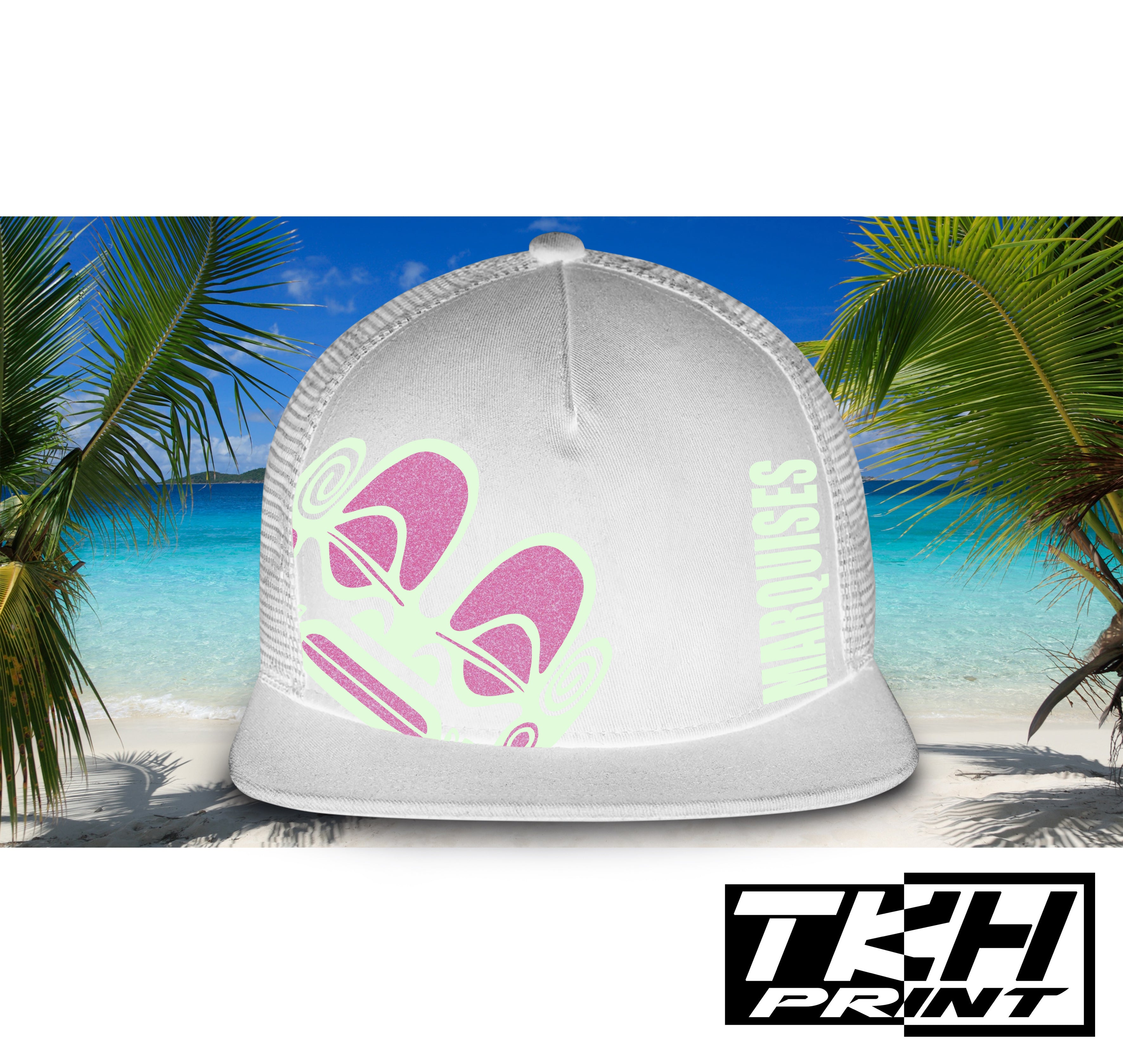 Casquette Snapback à Filet Blanc - MARQUISES Phosphorescente