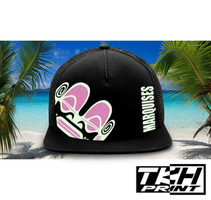 Casquette Snapback à Filet Noir - MARQUISES Phosphorescente