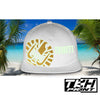 Casquette Snapback à Filet Blanc - TAHITI Phosphorescente