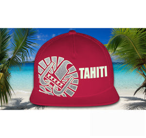 Casquette Snapback à Filet Bordeaux - TAHITI Phosphorescente