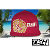 Casquette Snapback à Filet Bordeaux - TAHITI Phosphorescente