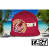 Casquette Snapback à Filet Bordeaux - TAHITI Phosphorescente - Multicolore