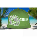Casquette Snapback à Filet Vert Kaki - TAHITI Phosphorescente
