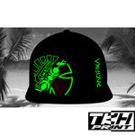 Casquette Snapback à Filet Noir - PACIFIKA Phosphorescente
