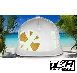 Casquette Snapback à Filet Blanc - WALLIS ET FUTUNA Phosphorescente