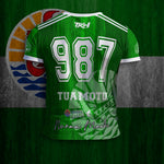 MAILLOT COL V - HOMME - NUNAA MAOHI - TAHITI VERT