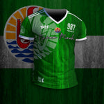 MAILLOT COL V - HOMME - NUNAA MAOHI - TAHITI VERT