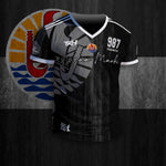 MAILLOT COL V - HOMME - NUNAA MAOHI - TAHITI NOIR