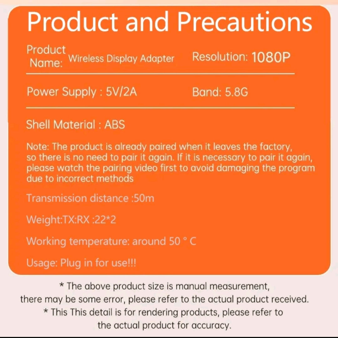 Transmetteur HDMI 1080P PC/TV