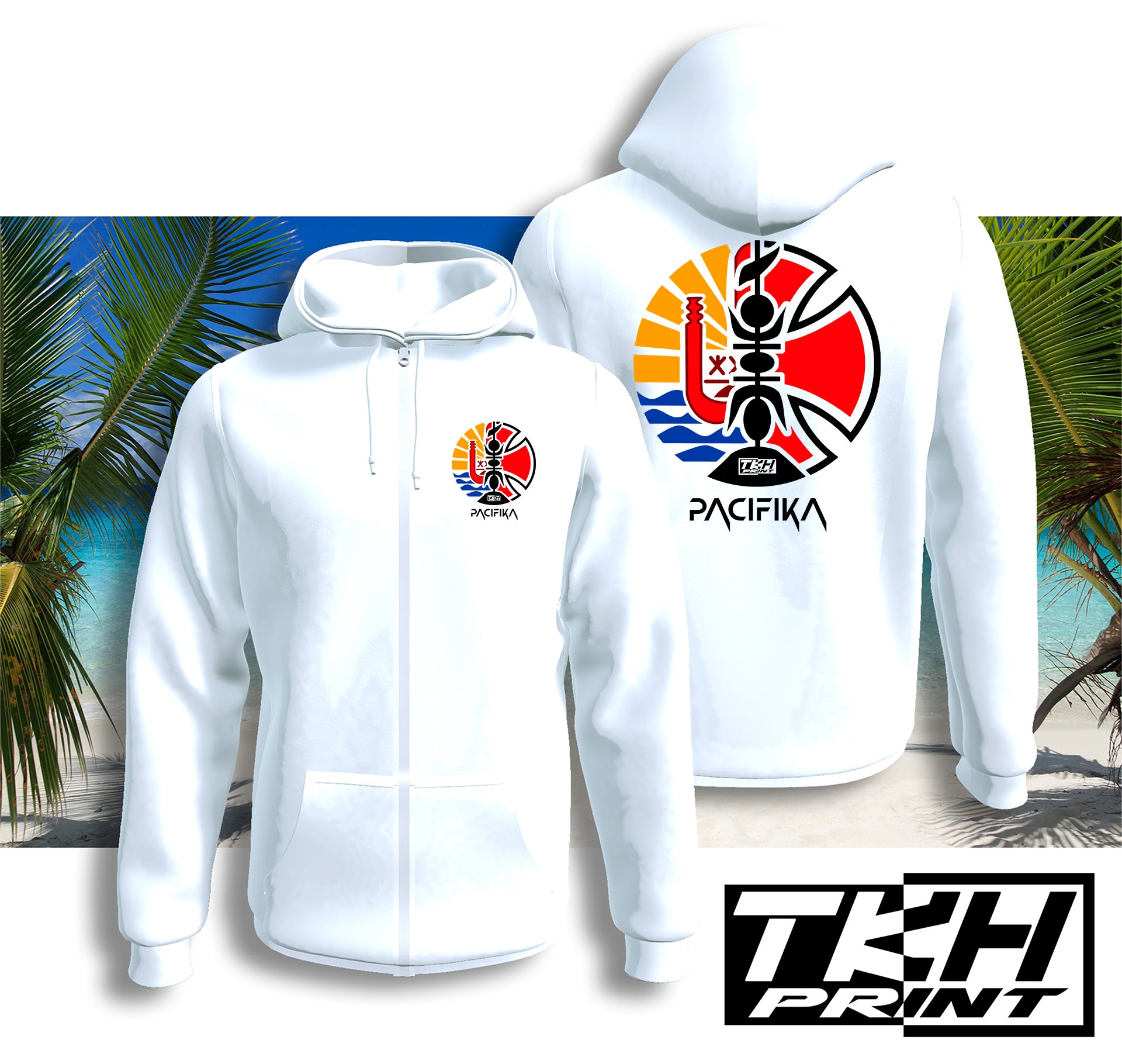SWEATSHIRT ZIPPE - UNISEXE - PACIFIKA