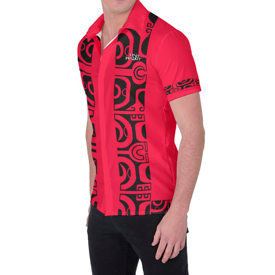 CHEMISE - HOMME - MOTIF 01 - ROUGE RUBIS (ROSE)