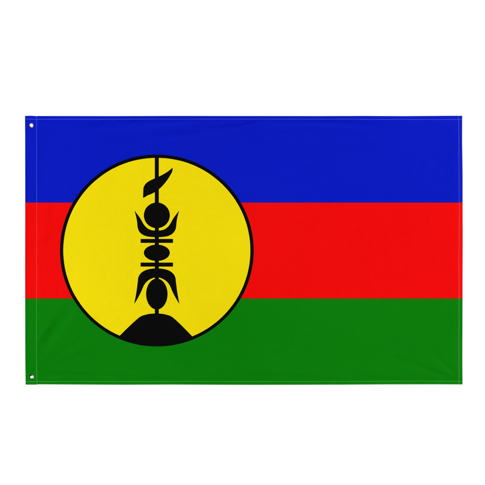 Drapeau Nouvelle-Calédonie Avec Oeillets En Fer Drapeau Kanak 100
